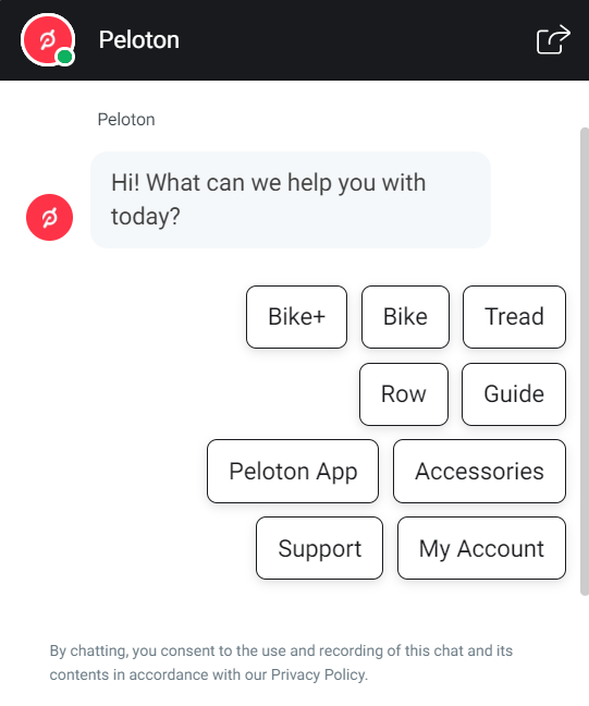 peloton AI chatbot